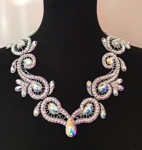 Allegra Crystal AB Lace Necklace