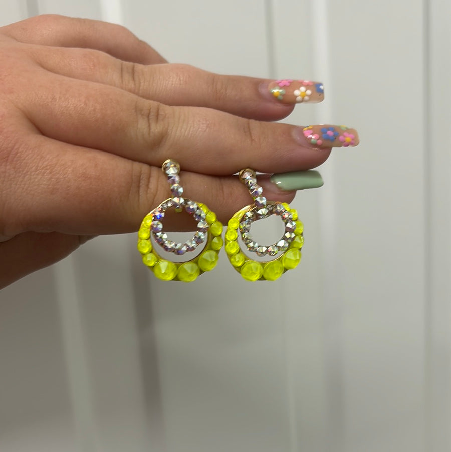 Lou Lou Earrings in Electric Yellow