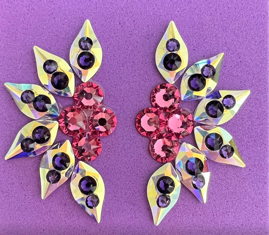 Mia-Amour LARGE EMBELLISHED Statement Earrings