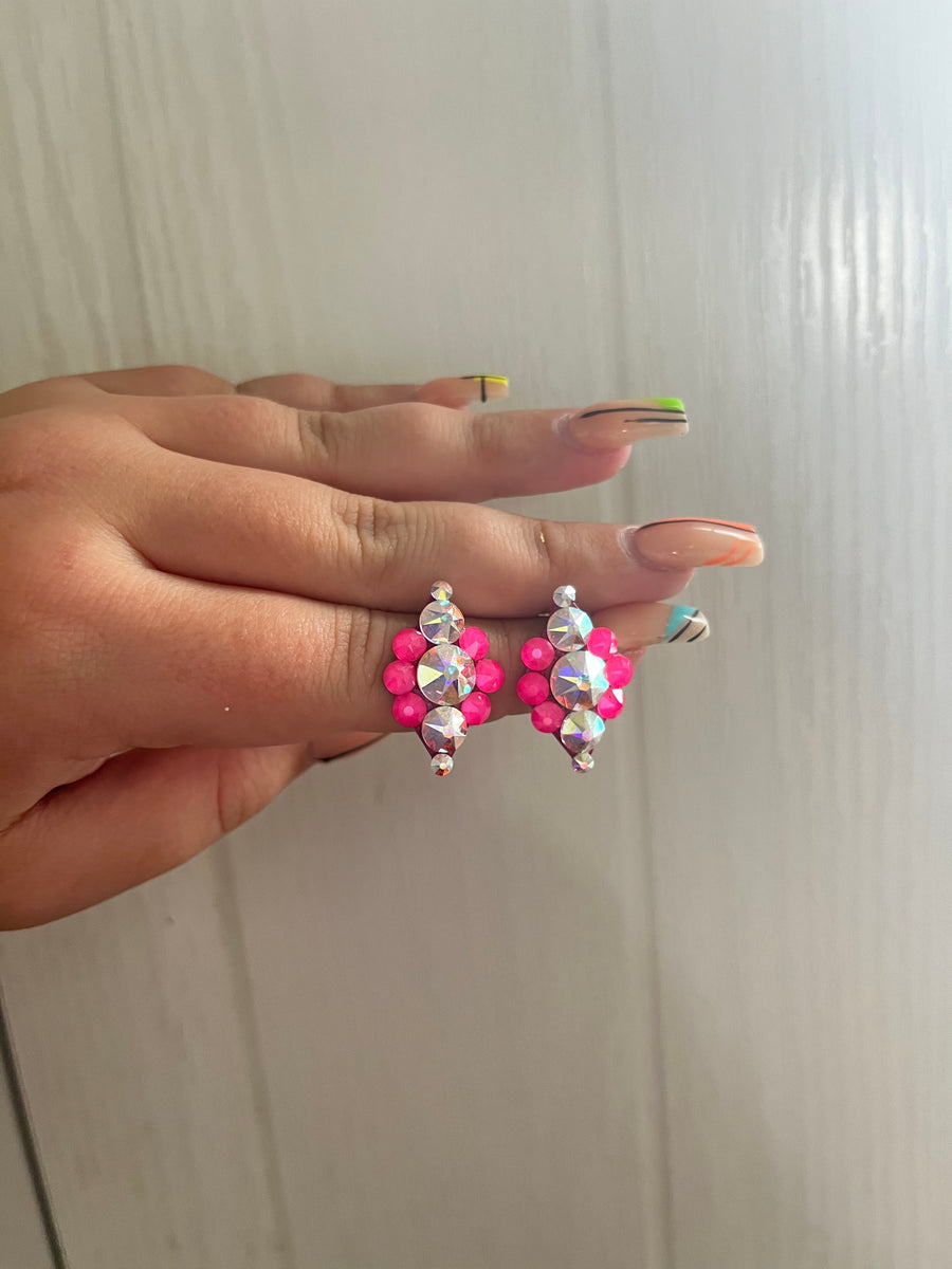 Diandra Earrings in Electric Pink