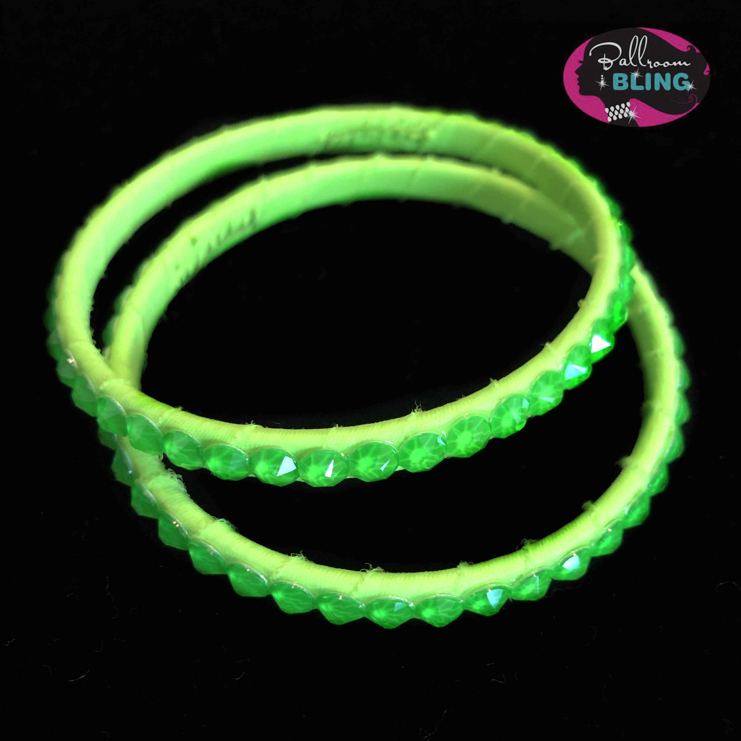 Electric Green Bangles | Ballroom Bling – ballroom-bling