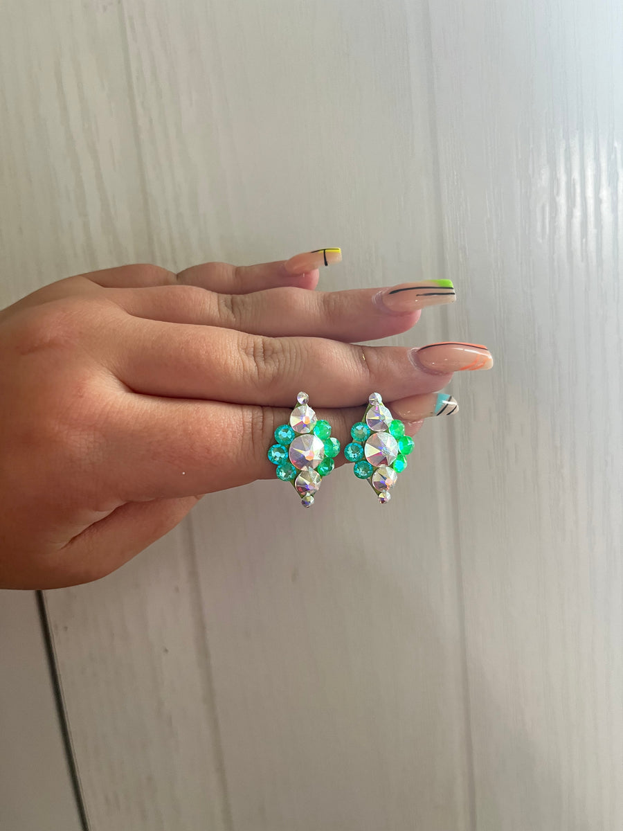 Diandra Earrings in Electric Green