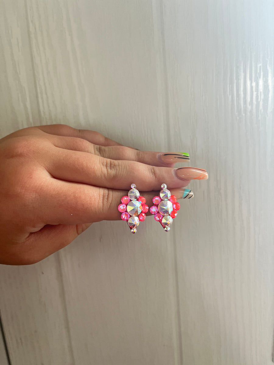 Diandra Earrings in Electric Pink