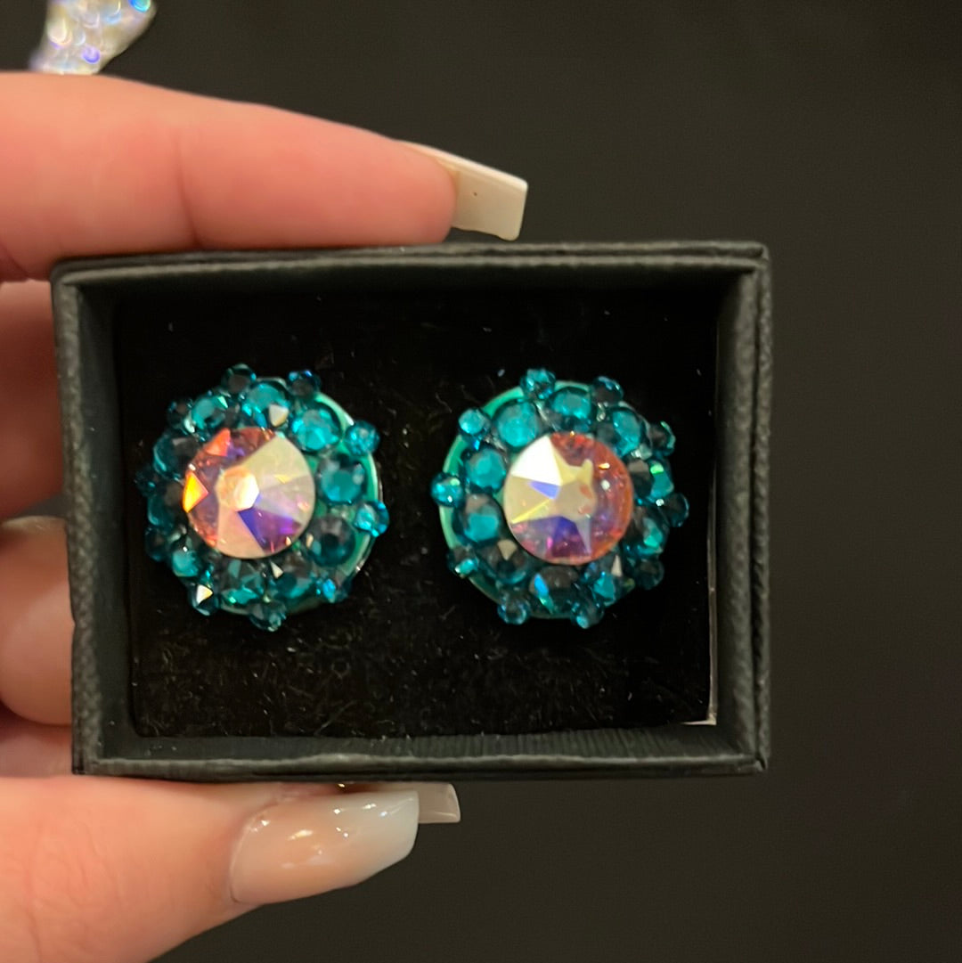 Mariette Crystal Earring in Blue Zircon