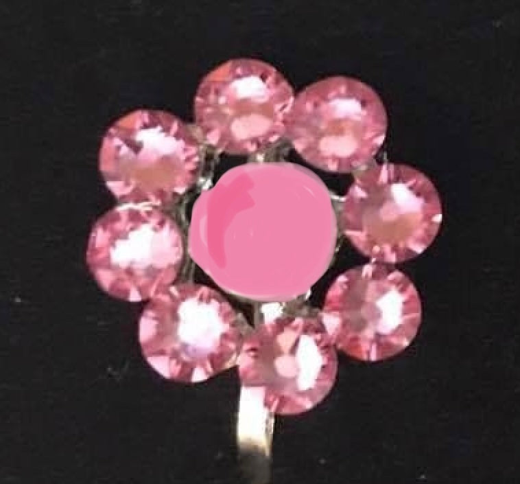 Rose Pink Juvenile Flower Earrings