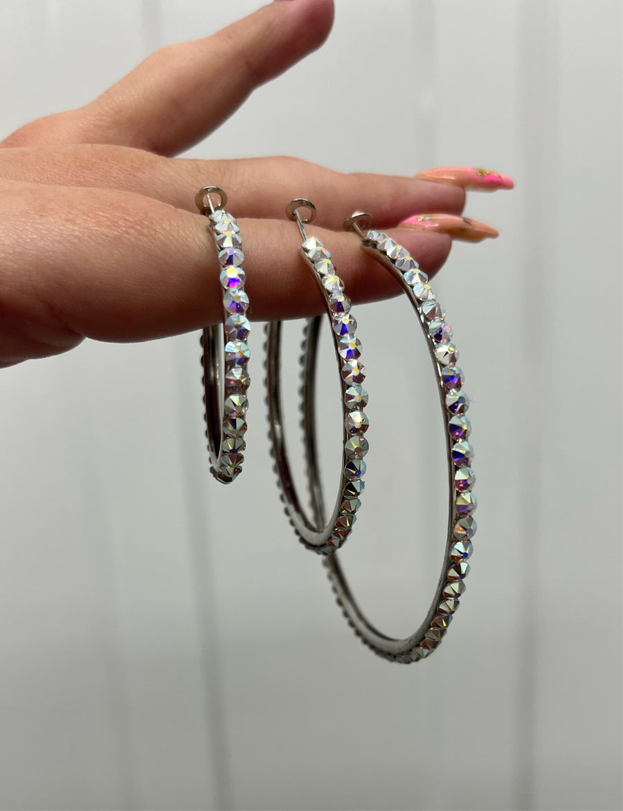 Hoop Earrings In Crystal AB