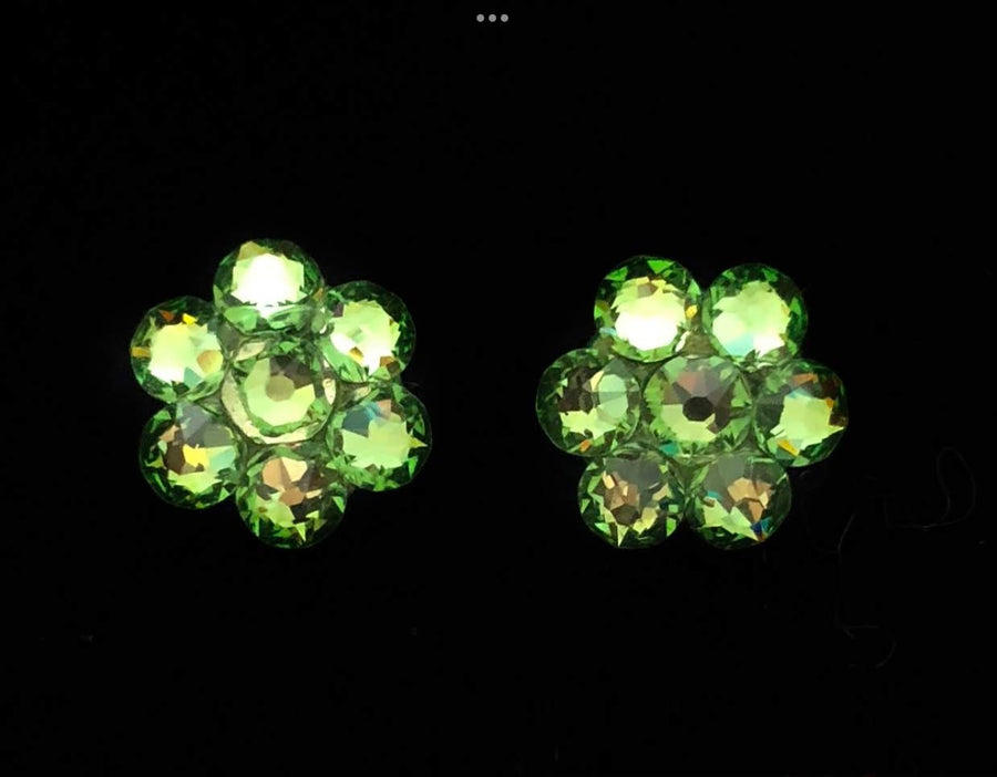 Peridot Juvenile Flower Earrings
