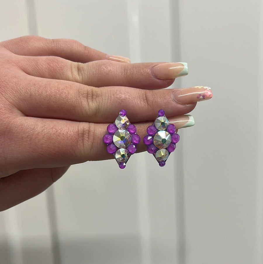 Diandra Earrings in Electric Violet