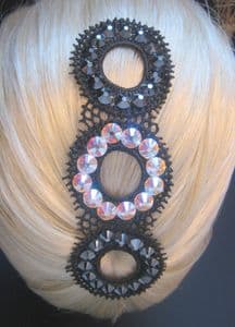 Black Triple Circle Hair Lace
